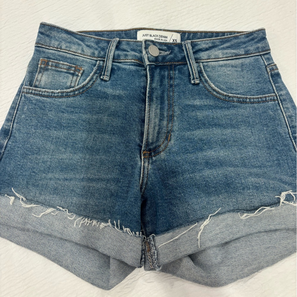 Just Black Light Blue Denim Shorts